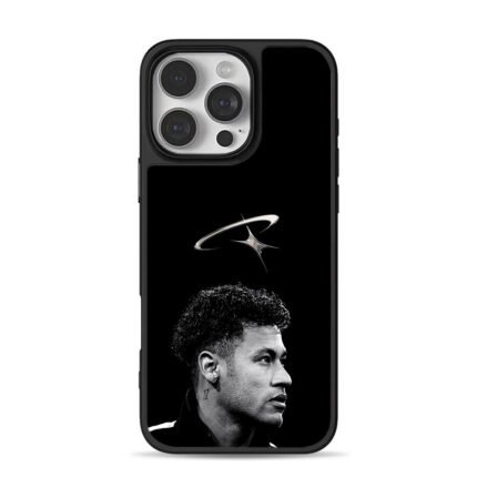 Black and white Neymar Jr side profile with logo Phone Case