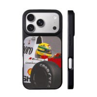 Ayrton Senna in F1 car Marlboro Honda Shell logos Phone Case