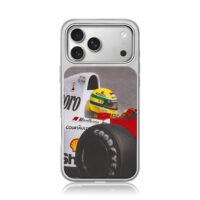 Ayrton Senna in F1 car Marlboro Honda Shell logos Phone Case