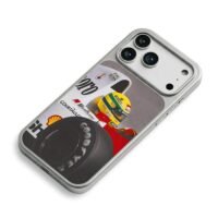 Ayrton Senna in F1 car Marlboro Honda Shell logos Phone Case