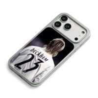 Back view of David Beckham Real Madrid No23 footballer Phone Case