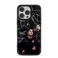C Ronaldo Batman comic collage with Bruce lines Phone Case