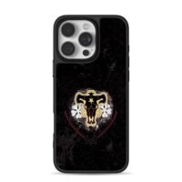Black Clover Bulls emblem with clovers and swords Phone Case