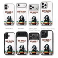 Bob Marley dreadlocks portrait Lyrical Genius text Phone Case