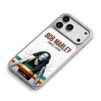 Bob Marley dreadlocks portrait Lyrical Genius text Phone Case
