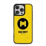 Call of Duty Mobile logo on yellow background Phone Case