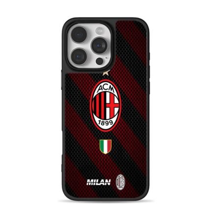 AC Milan logo red black pattern Italy shield Phone Case