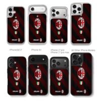 AC Milan logo red black pattern Italy shield Phone Case