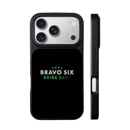 Bravo Six Going Dark with green dots on black Phone Case