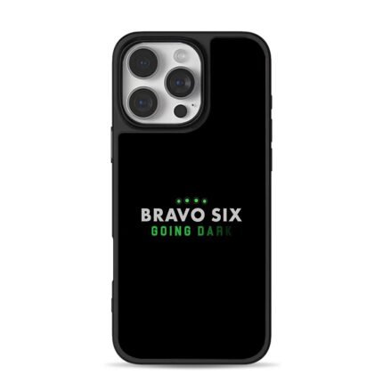 Bravo Six Going Dark with green dots on black Phone Case