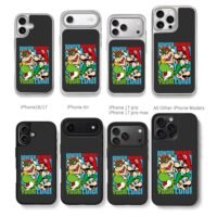 Bowser Mario Yoshi Luigi Super Mario 4 square art Phone Case