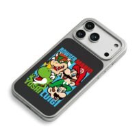 Bowser Mario Yoshi Luigi Super Mario 4 square art Phone Case