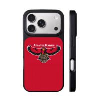 Atlanta Hawks logo hawk clutching basketball Phone Case