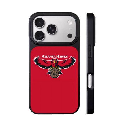 Atlanta Hawks logo hawk clutching basketball Phone Case