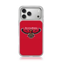 Atlanta Hawks logo hawk clutching basketball Phone Case