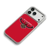Atlanta Hawks logo hawk clutching basketball Phone Case