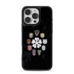 Black Clover emblems around white four leaf clover Phone Case