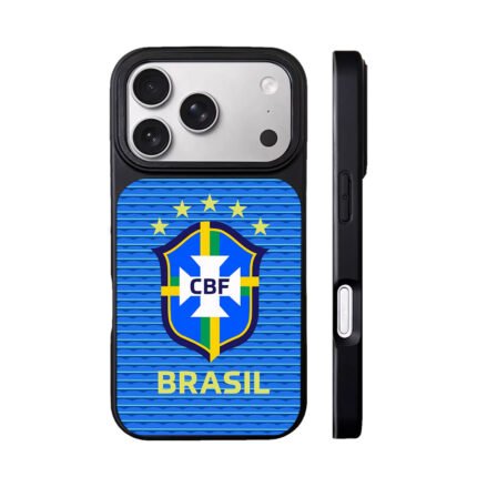 CBF Brazil crest five stars blue striped Brasil Phone Case