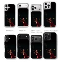 Aryna Sabalenka swings racket to hit tennis ball Phone Case
