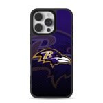 Baltimore Ravens NFL raven head logo on purple dotted background Phone Case
