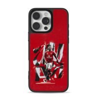 Amad Diallo Manchester United No 16 footballer art on red background Phone Case