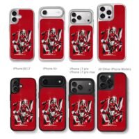Amad Diallo Manchester United No 16 footballer art on red background Phone Case