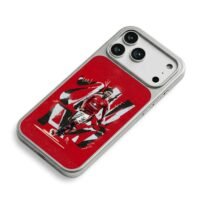 Amad Diallo Manchester United No 16 footballer art on red background Phone Case
