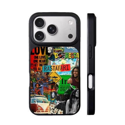 Bob Marley reggae rastafari love vintage collage Phone Case