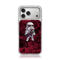 Chibi StarWars Stormtrooper burgundy comic collage Phone Case
