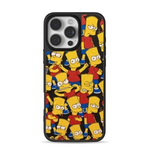 Bart Simpson The Simpsons cartoon repeated pattern Phone Case