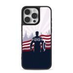 Captain America silhouette shield US flag stripes Phone Case