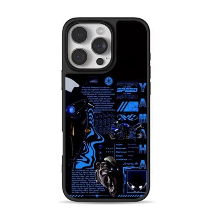 2009 Yamaha YZF R1 blue sportbike racing graphic Phone Case