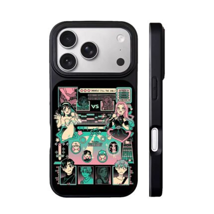 Anime idol girls rhythm game battle retro arcade UI art Phone Case