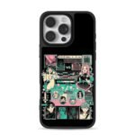 Anime idol girls rhythm game battle retro arcade UI art Phone Case