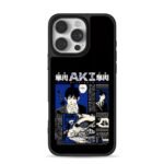 Chainsaw Man Aki Hayakawa manga art with wolf and kon Phone Case