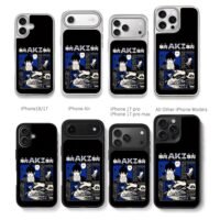 Chainsaw Man Aki Hayakawa manga art with wolf and kon Phone Case