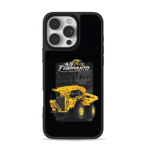Adi Febriyanto yellow mining dump truck art Phone Case