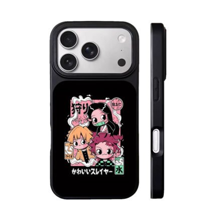 Chibi Demon Slayer Tanjiro Nezuko Zenitsu art Phone Case