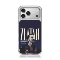 Bold text Zlatan Ibrahimovic football portrait Phone Case