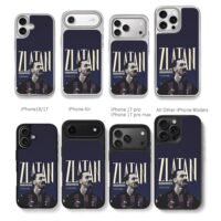 Bold text Zlatan Ibrahimovic football portrait Phone Case