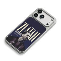 Bold text Zlatan Ibrahimovic football portrait Phone Case