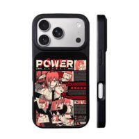 Chainsaw Man Power manga collage red black aesthetic Phone Case