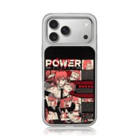 Chainsaw Man Power manga collage red black aesthetic Phone Case