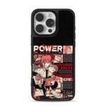 Chainsaw Man Power manga collage red black aesthetic Phone Case