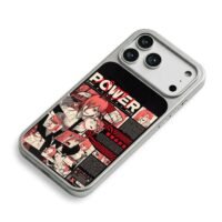 Chainsaw Man Power manga collage red black aesthetic Phone Case