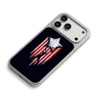 Captain America silhouette shield star stripe art Phone Case