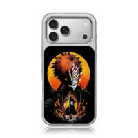 Bleach Ichigo half hollow mask art with moon fire Phone Case
