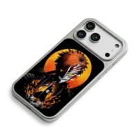Bleach Ichigo half hollow mask art with moon fire Phone Case