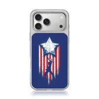 Captain America silhouette star stripe shield art Phone Case