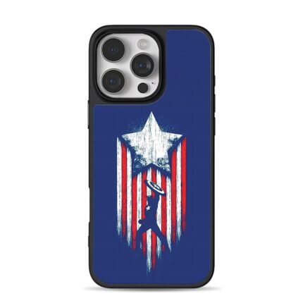 Captain America silhouette star stripe shield art Phone Case